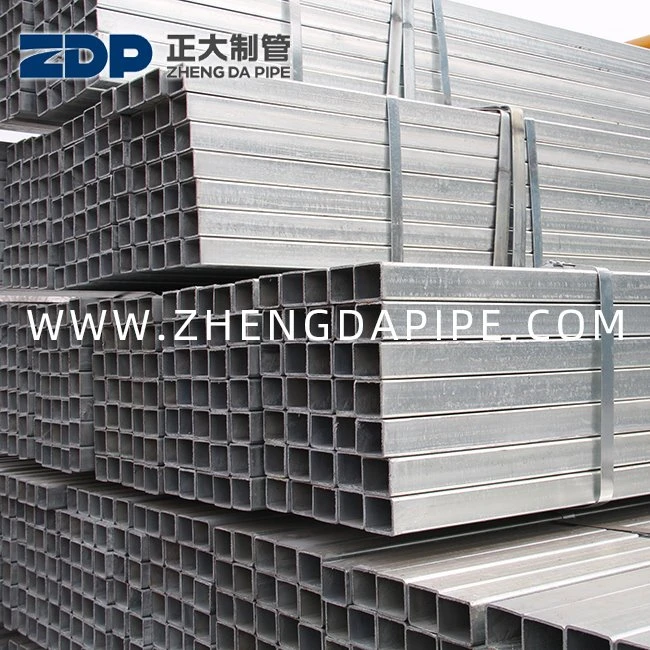 20X40 200X400 GI لوله فولاد مستطیل شکل