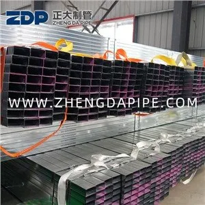 20X40 200X400 لوله مستطیل شکل پیش گالوانزید